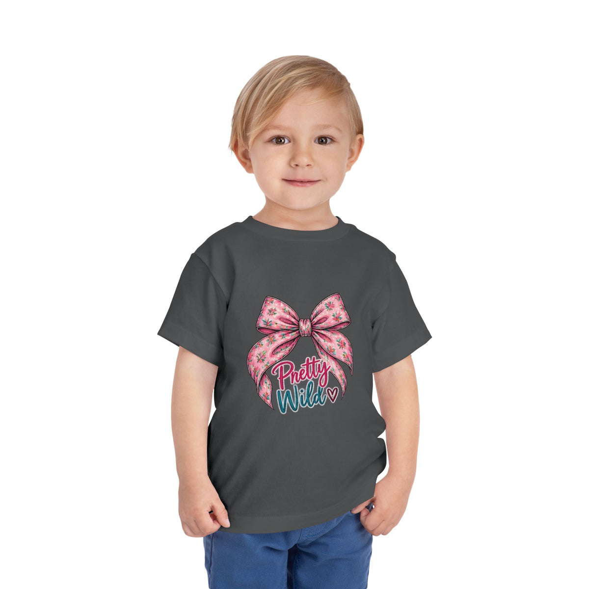 Toddler Tee — Pretty Wild Pink Bow Graphic