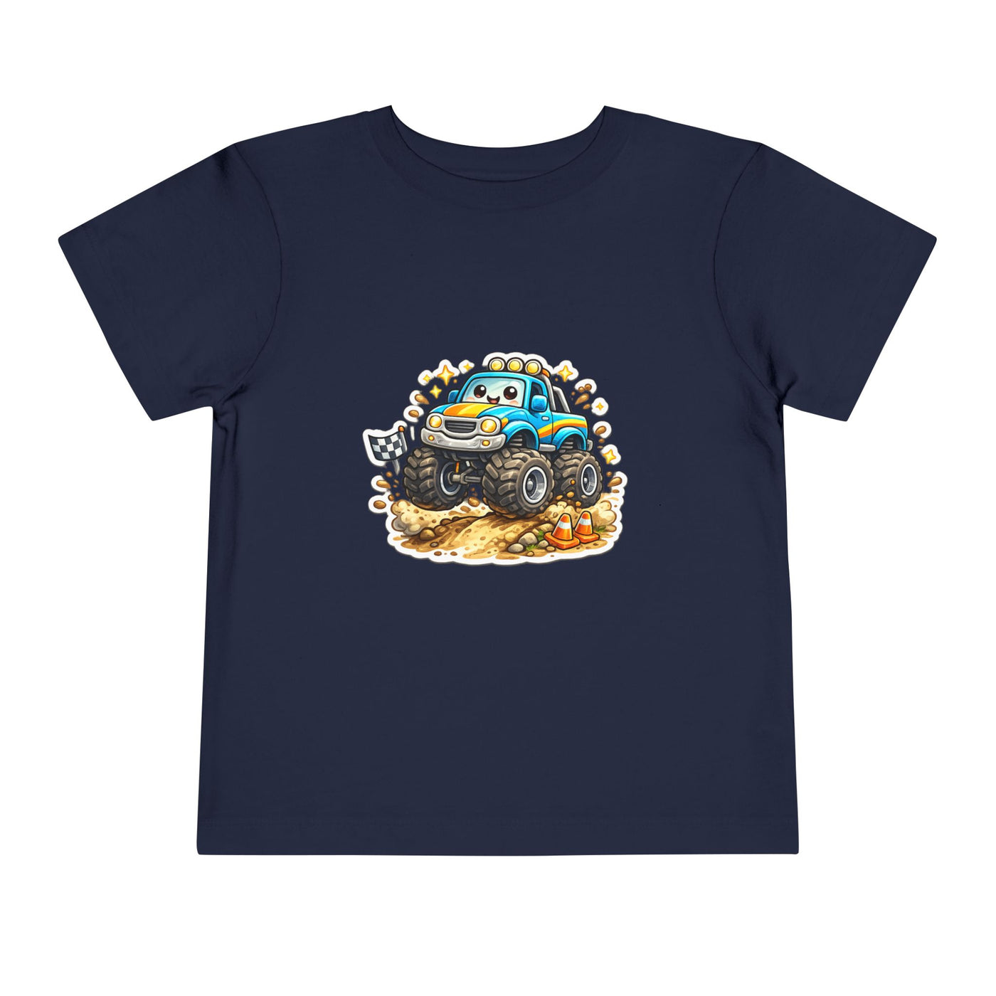 Toddler Monster Truck Tee – Cute Blue Off-Road Car Shirt for Kids