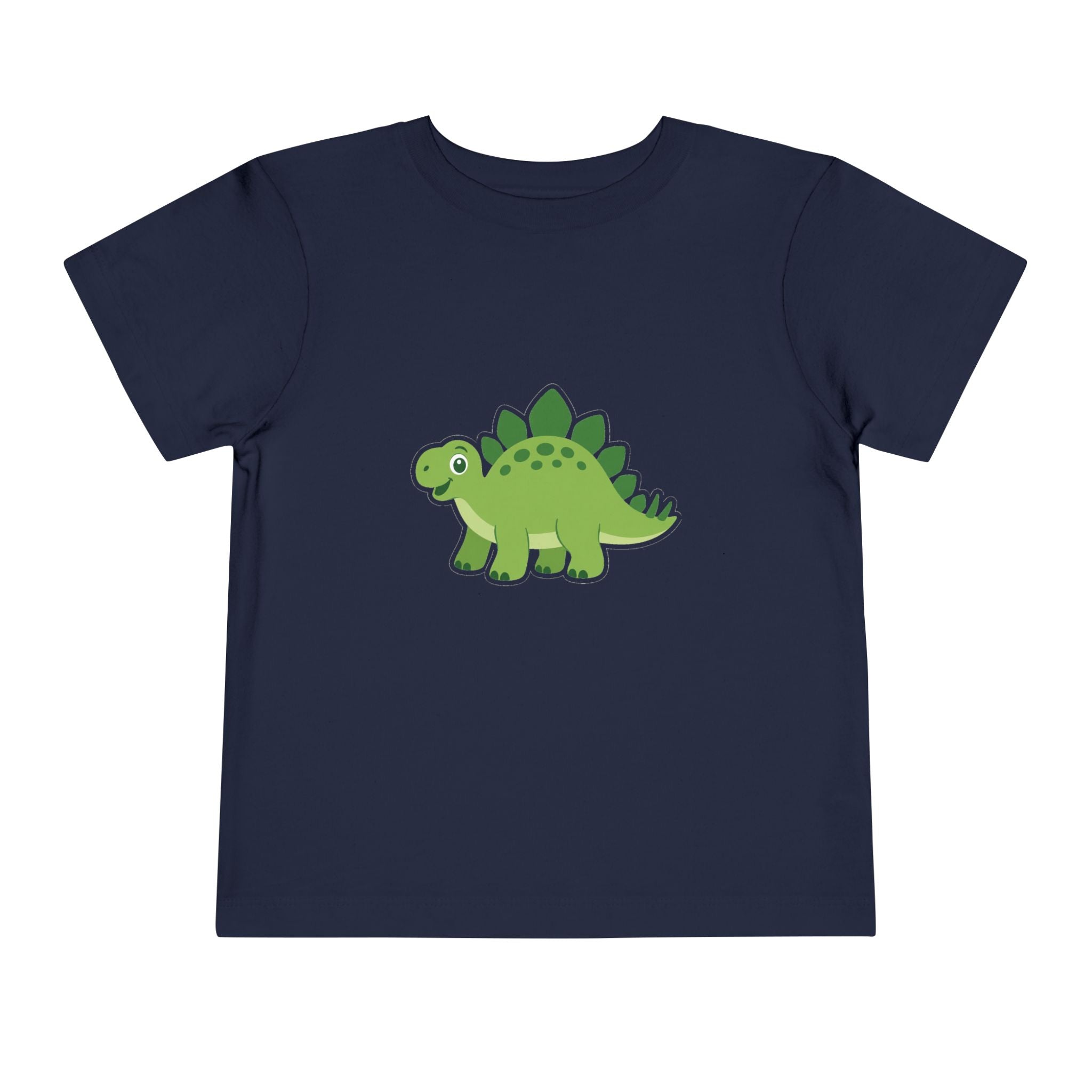Cute Green Stegosaurus Toddler Tee – Dinosaur Short Sleeve Shirt for Kids