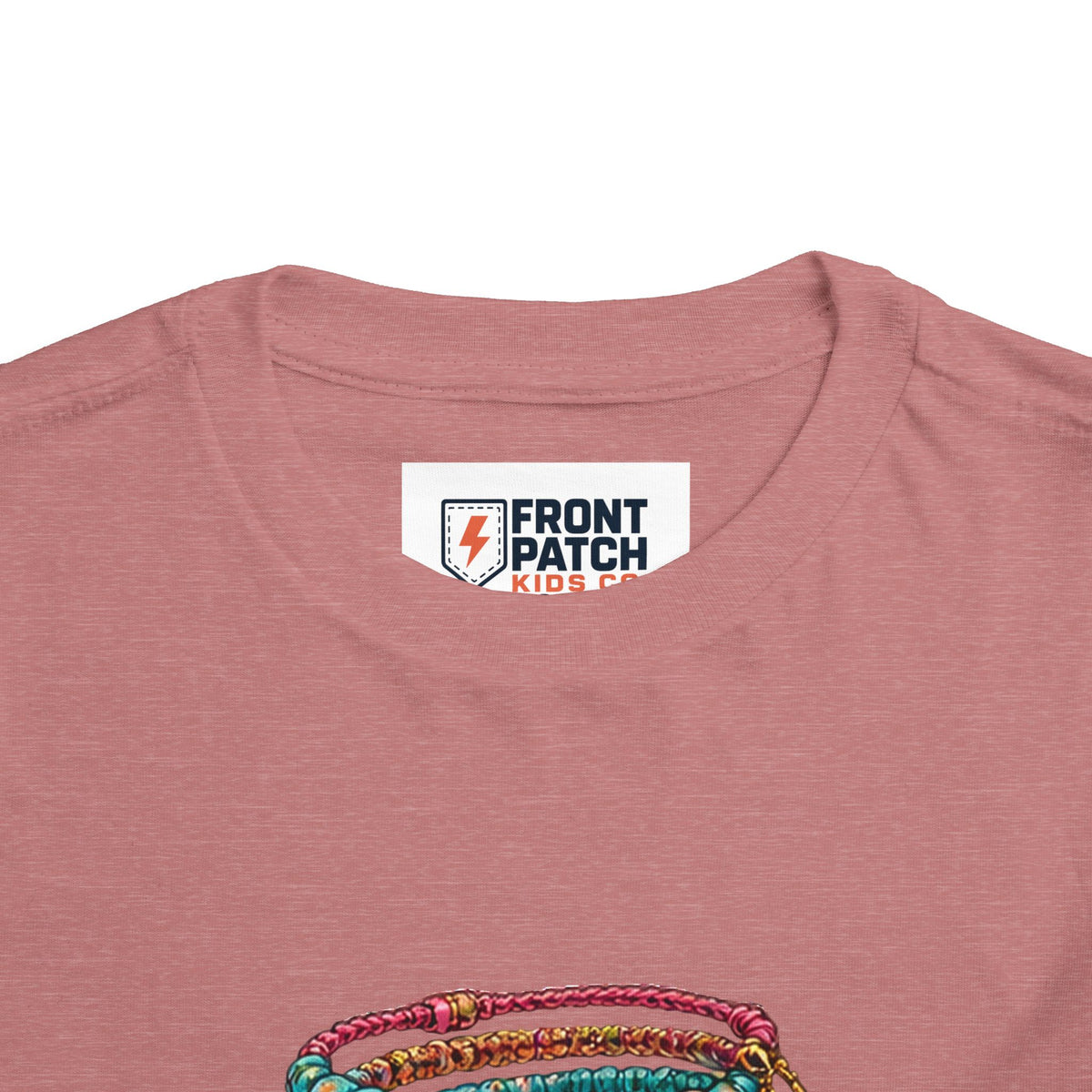 Toddler Tee — 'Sunkissed, Kind, Brave, Happy' Seashell Bracelet Graphic