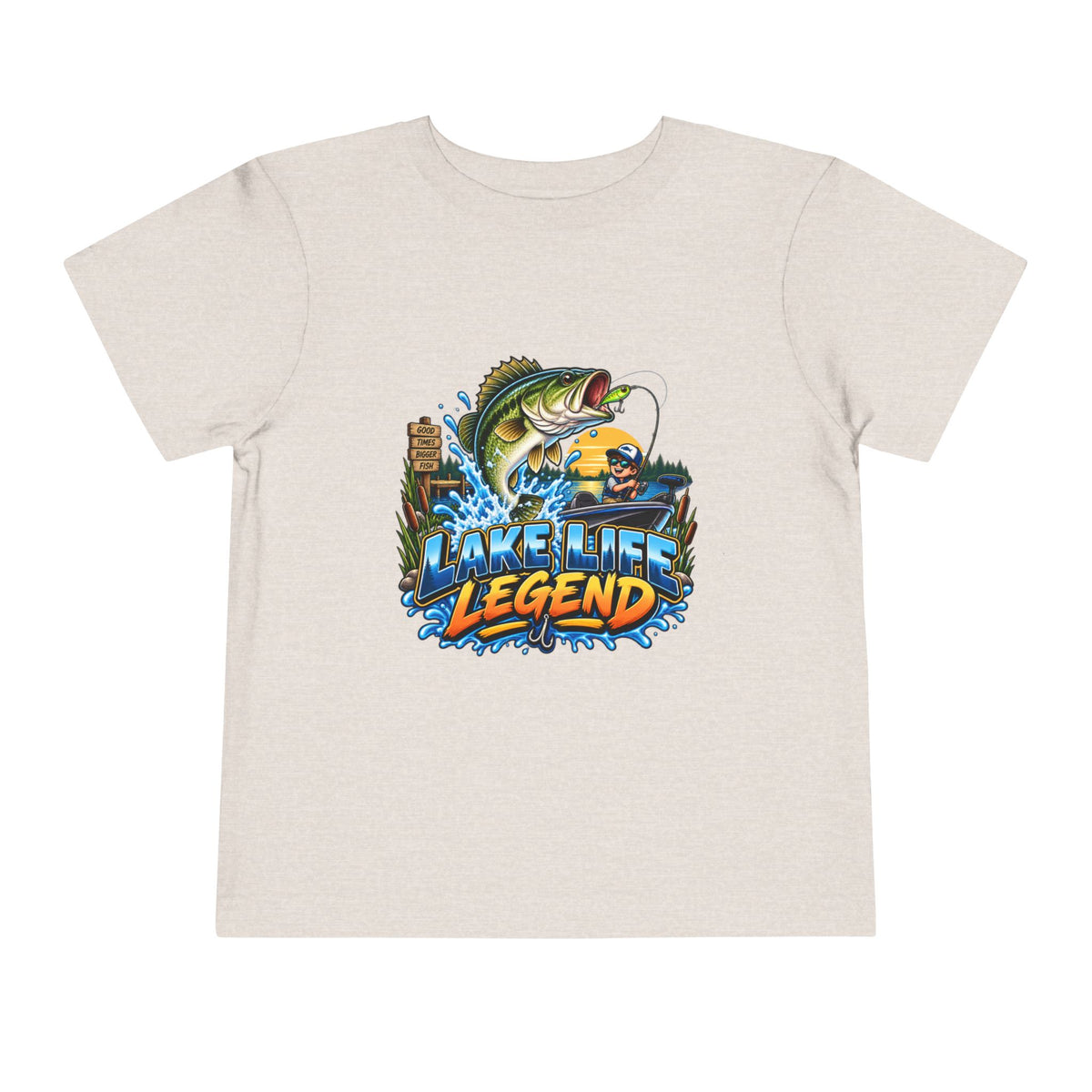 Toddler Tee — "Lake Life Legend" Fishing Graphic for Kids