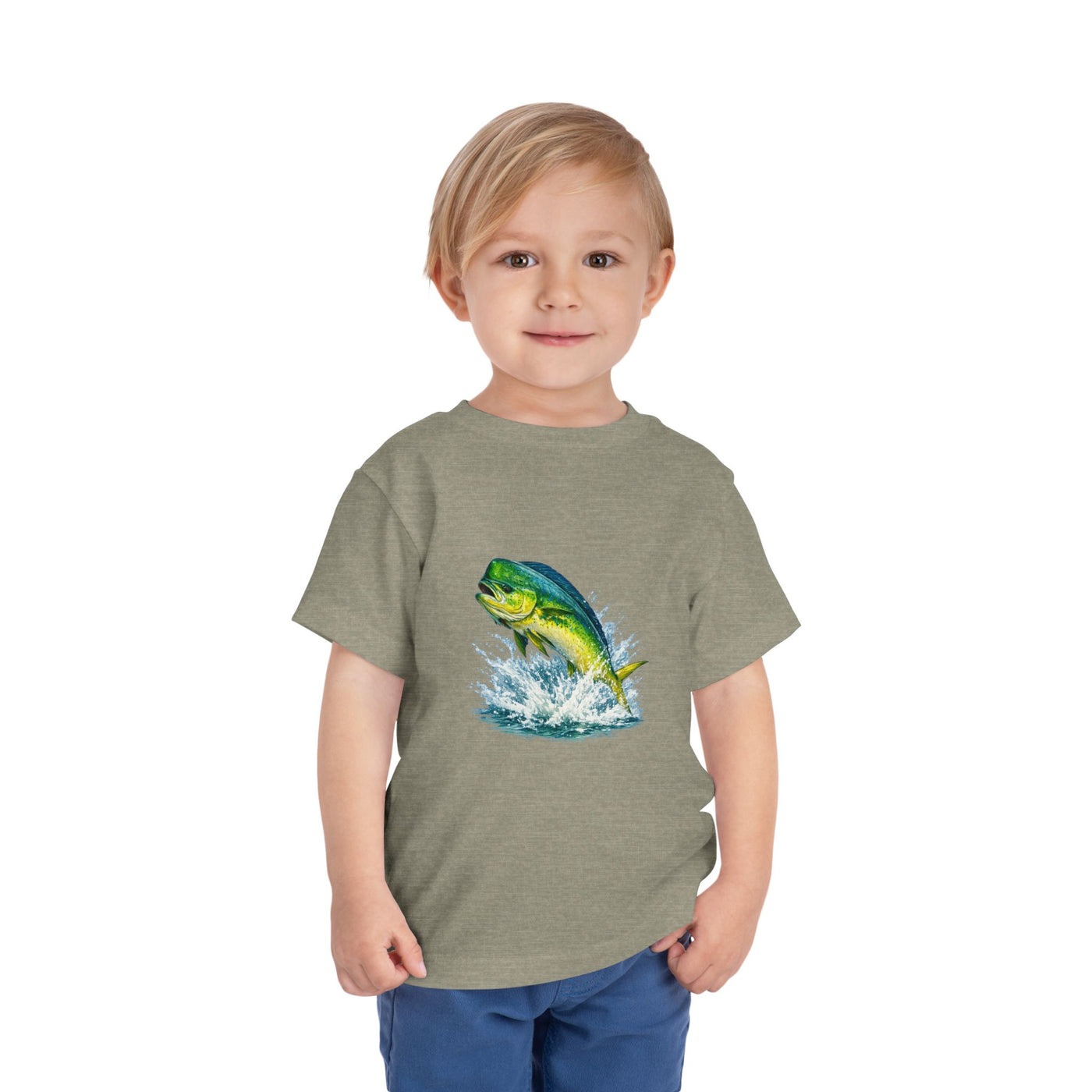 Toddler Tee — Colorful Leaping Mahi Mahi Fish Graphic
