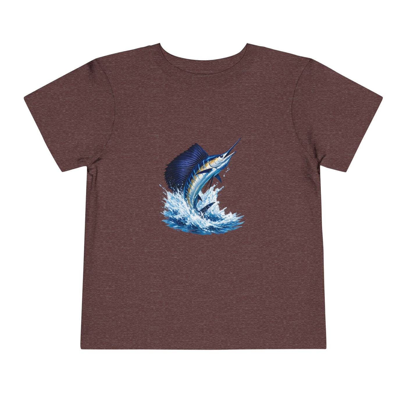 Toddler Tee – Blue Marlin Splash Fishing Shirt