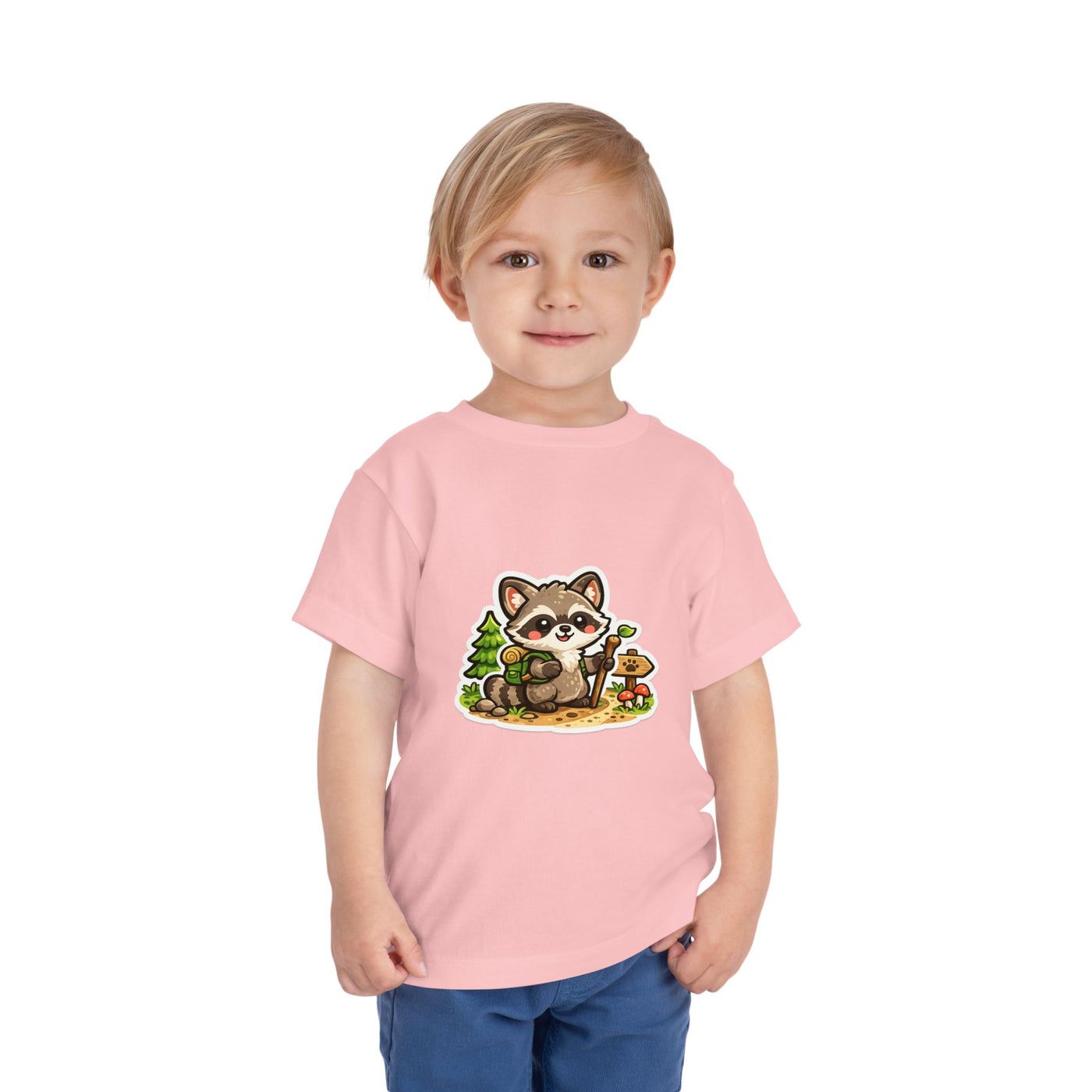 Toddler Tee — Cute Forest Raccoon Kids Shirt
