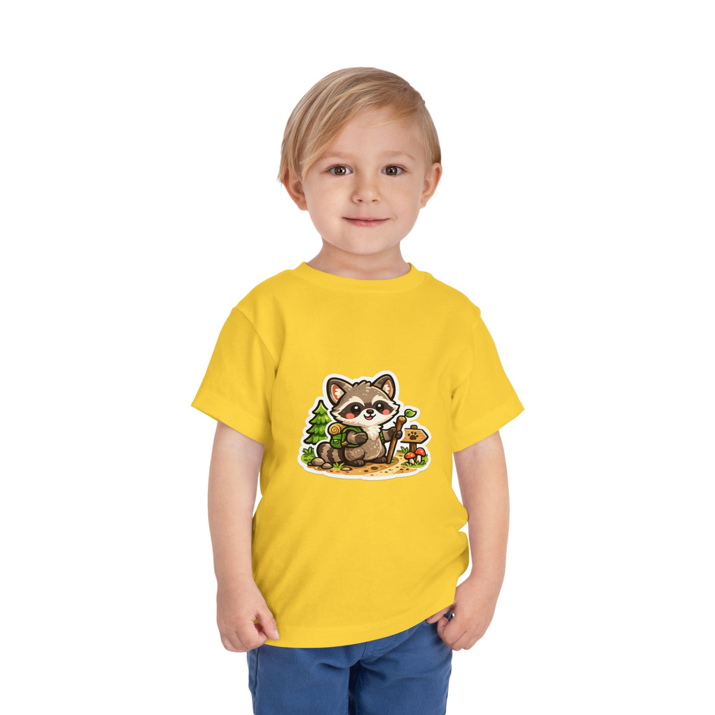 Toddler Tee — Cute Forest Raccoon Kids Shirt