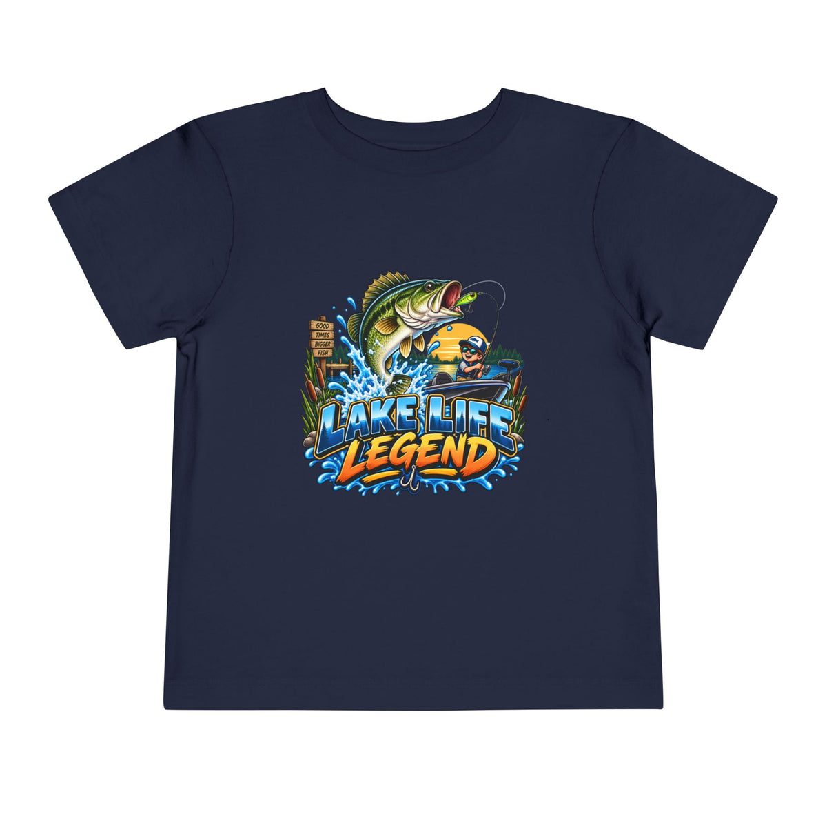Toddler Tee — "Lake Life Legend" Fishing Graphic for Kids