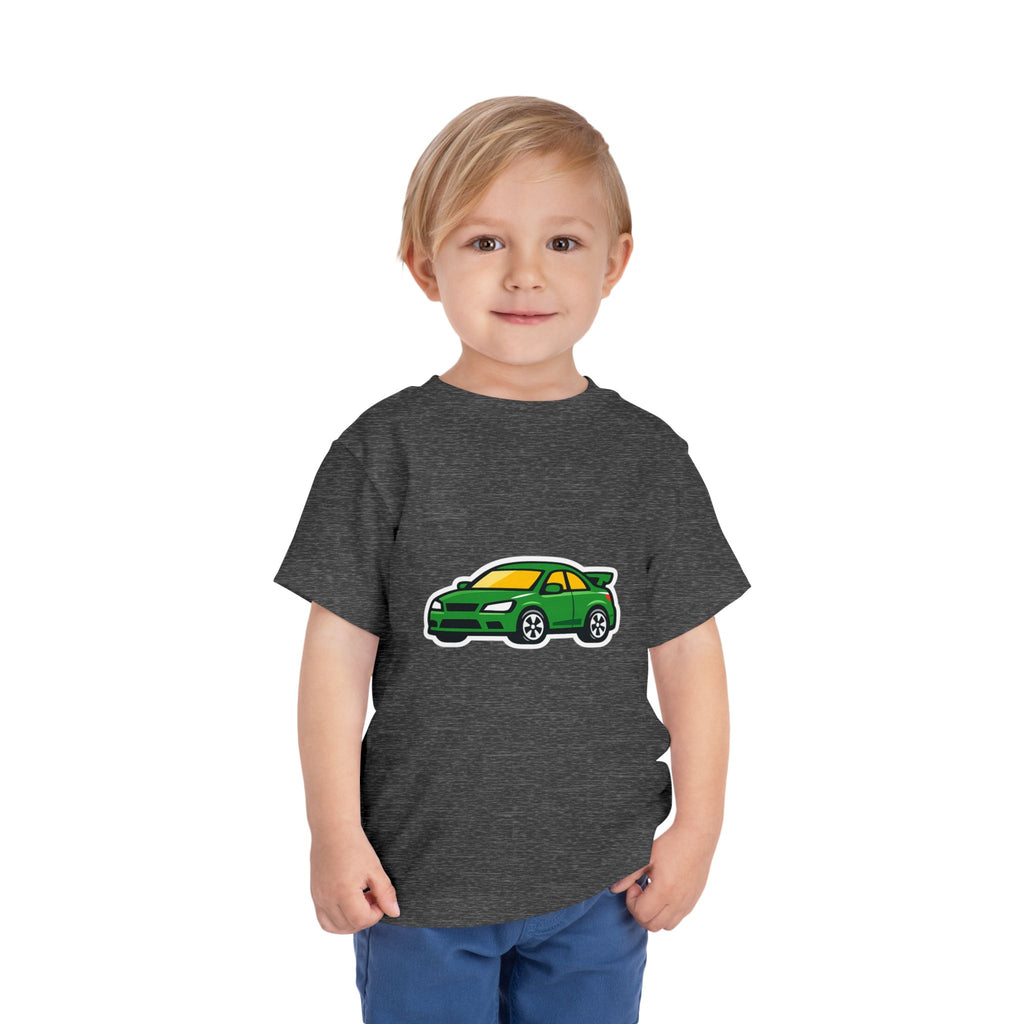 Toddler Tee — Green Race Car Graphic