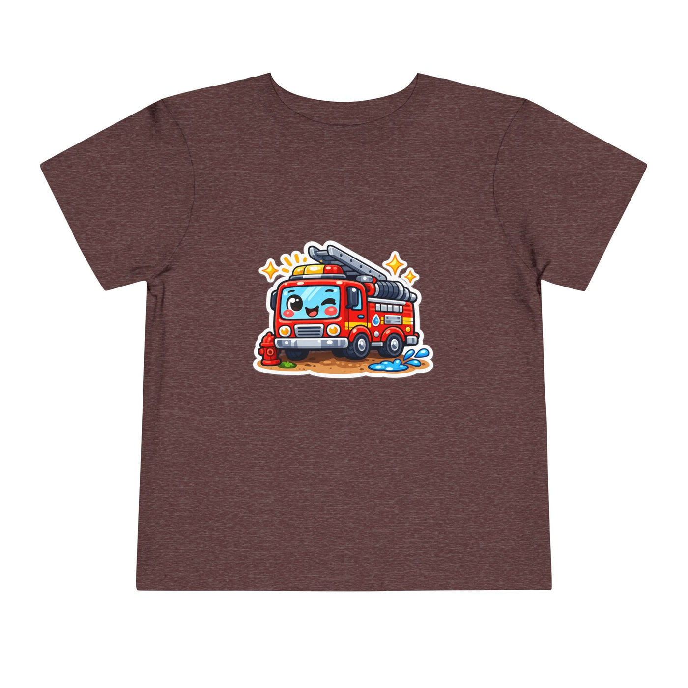 Toddler Tee — Cute Cartoon Fire Truck Graphic Shirt for Kids