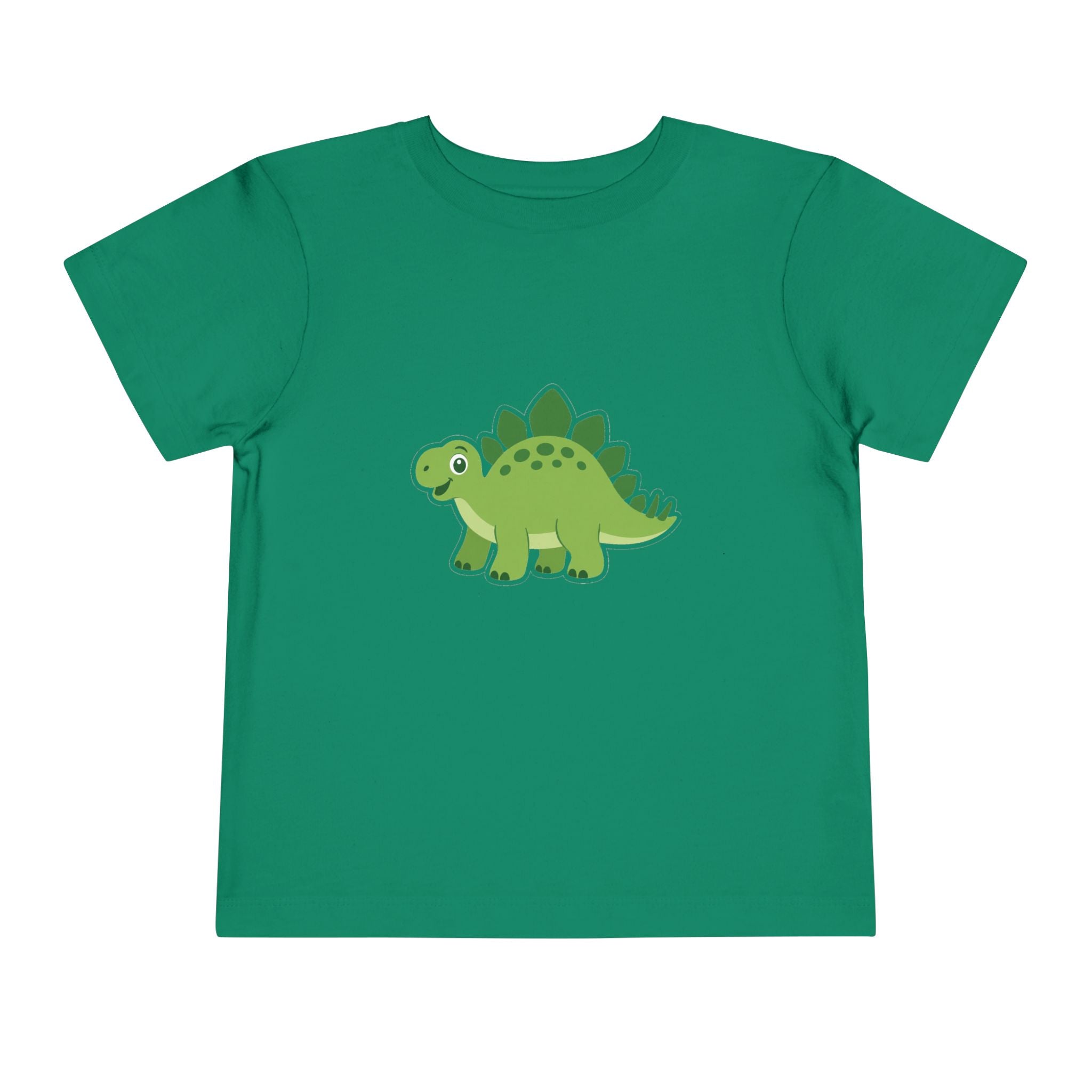 Cute Green Stegosaurus Toddler Tee – Dinosaur Short Sleeve Shirt for Kids
