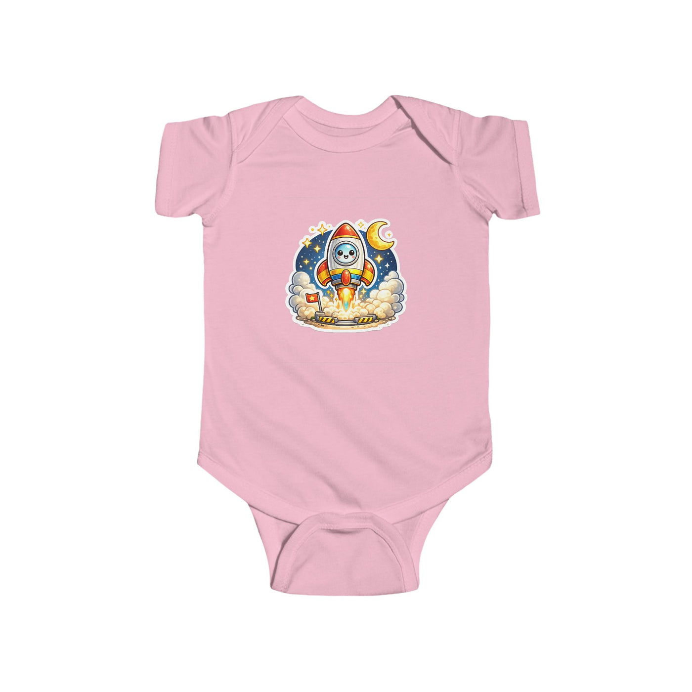 Baby Rocket Bodysuit - Cute Astronaut Moon Infant Onesie