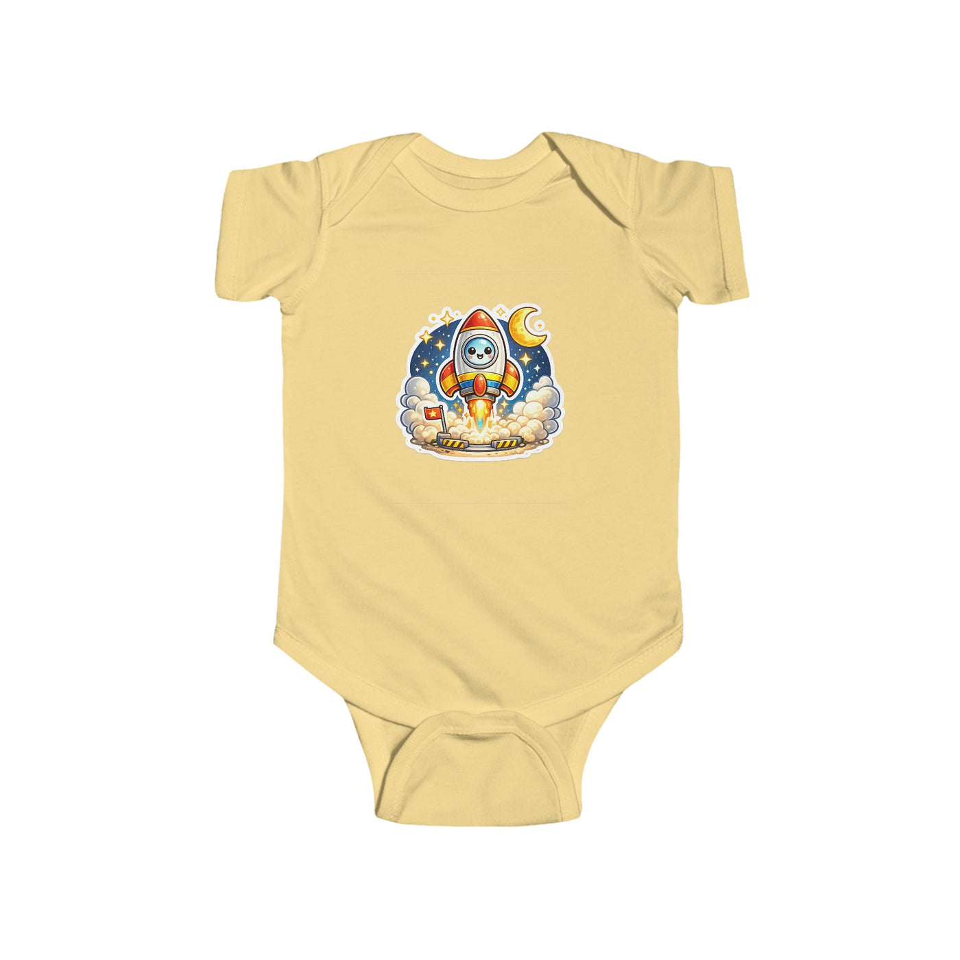 Baby Rocket Bodysuit - Cute Astronaut Moon Infant Onesie