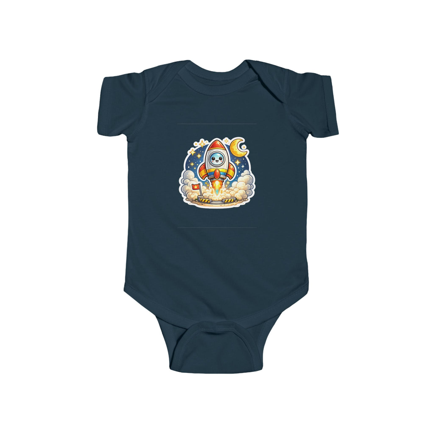 Baby Rocket Bodysuit - Cute Astronaut Moon Infant Onesie
