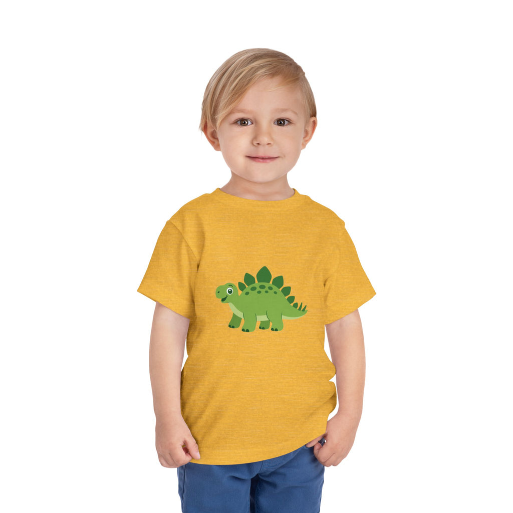 Cute Green Stegosaurus Toddler Tee – Dinosaur Short Sleeve Shirt for Kids