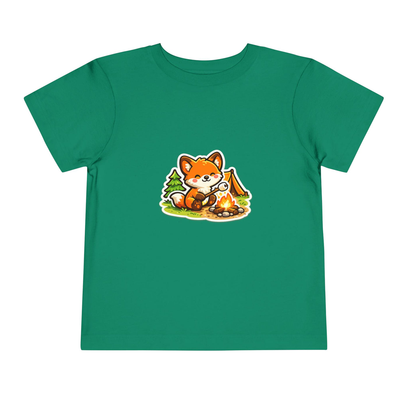 Toddler Tee — Cute Fox Camping Graphic Shirt