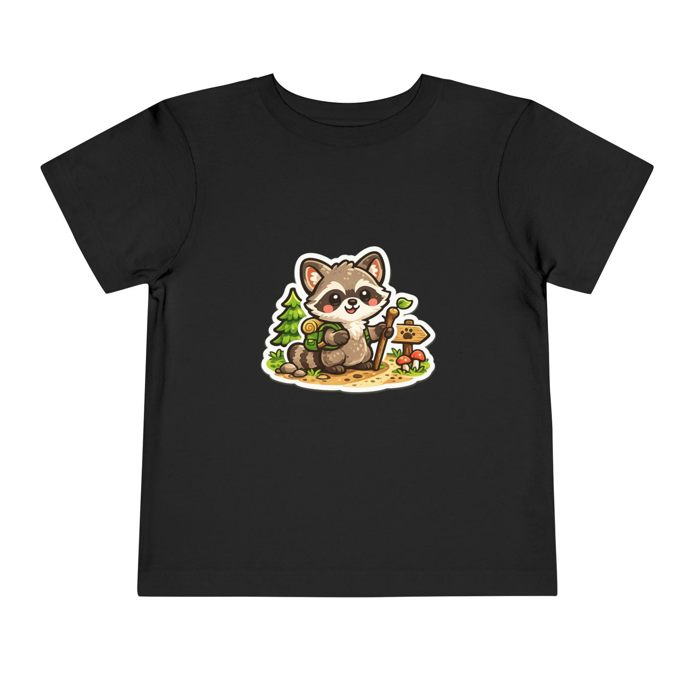 Toddler Tee — Cute Forest Raccoon Kids Shirt