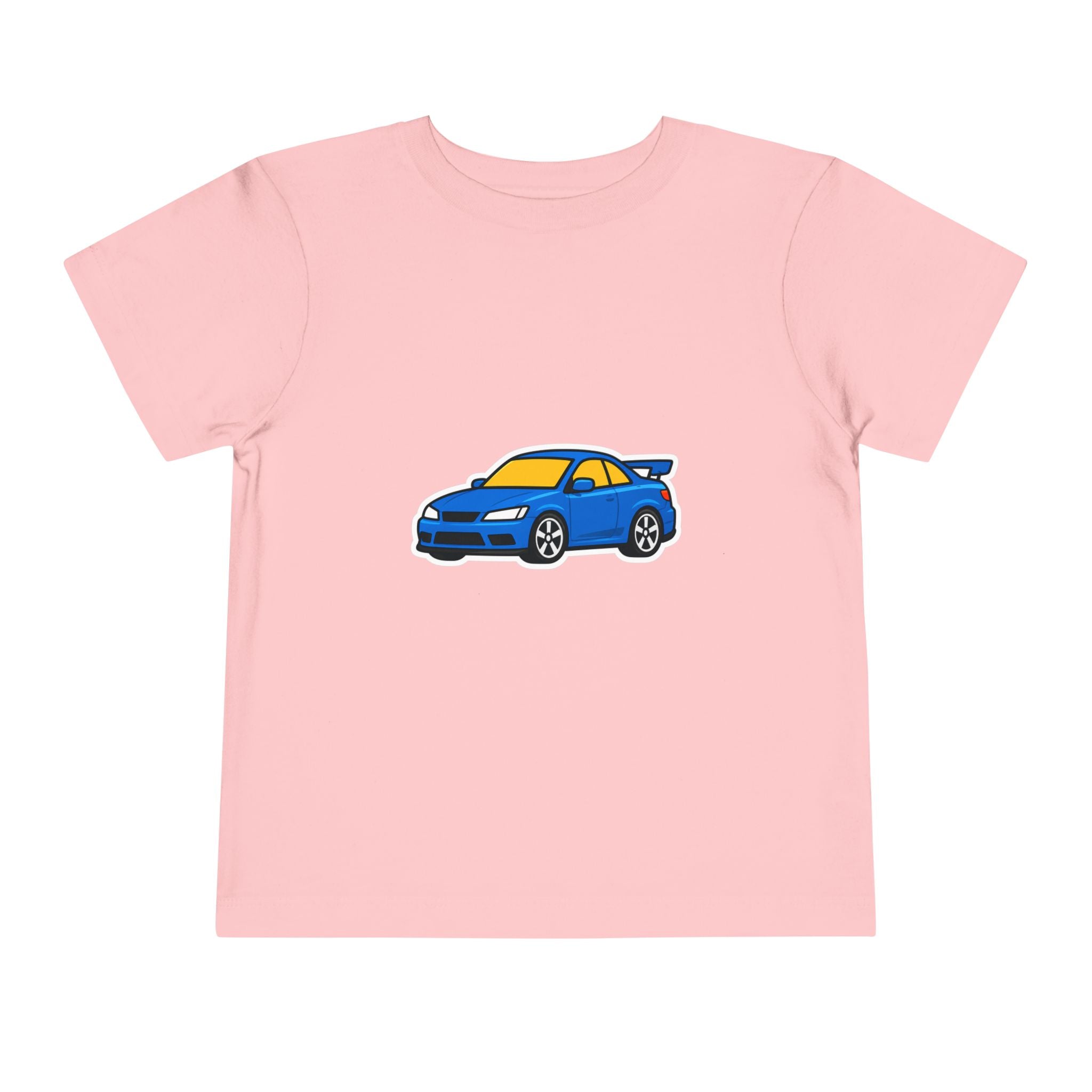 Toddler Car Tee — Blue Race Car Graphic Shirt for Kids