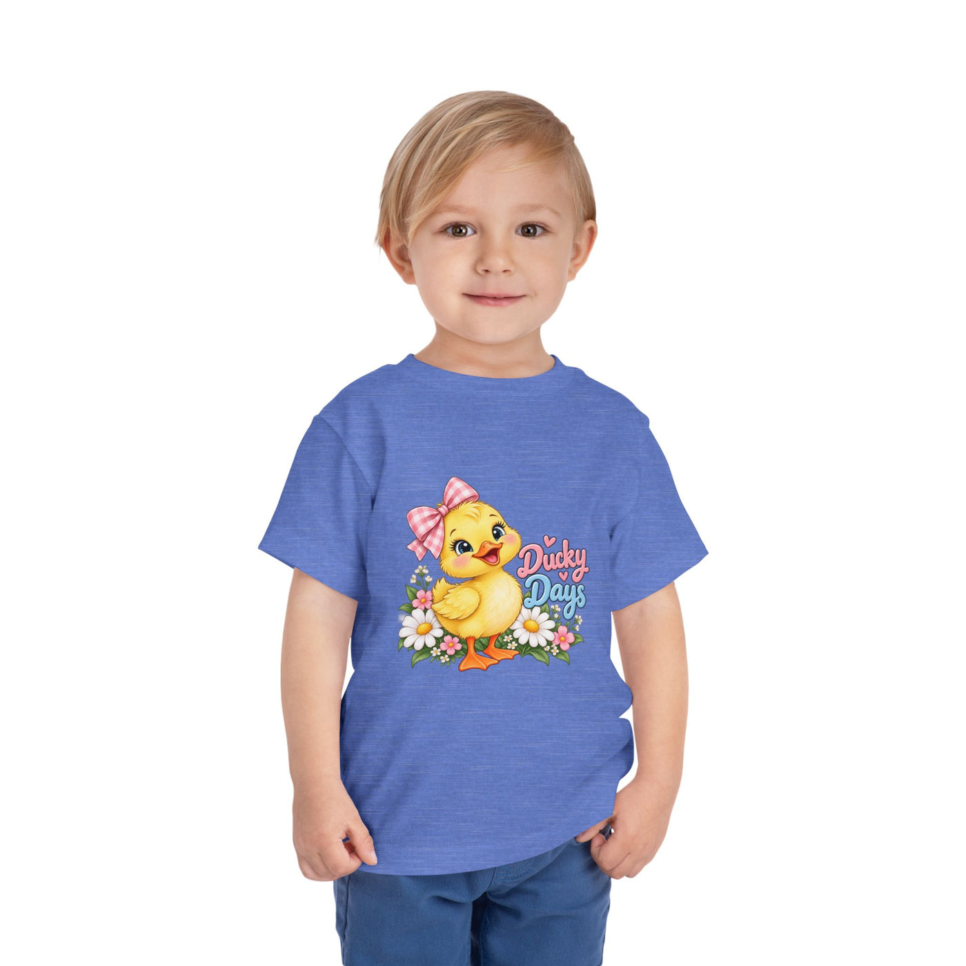 Toddler Tee — "Ducky Days" Cute Duckling Floral Baby Shirt