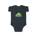 Cute Green Car Infant Bodysuit — Baby Vehicle Onesie