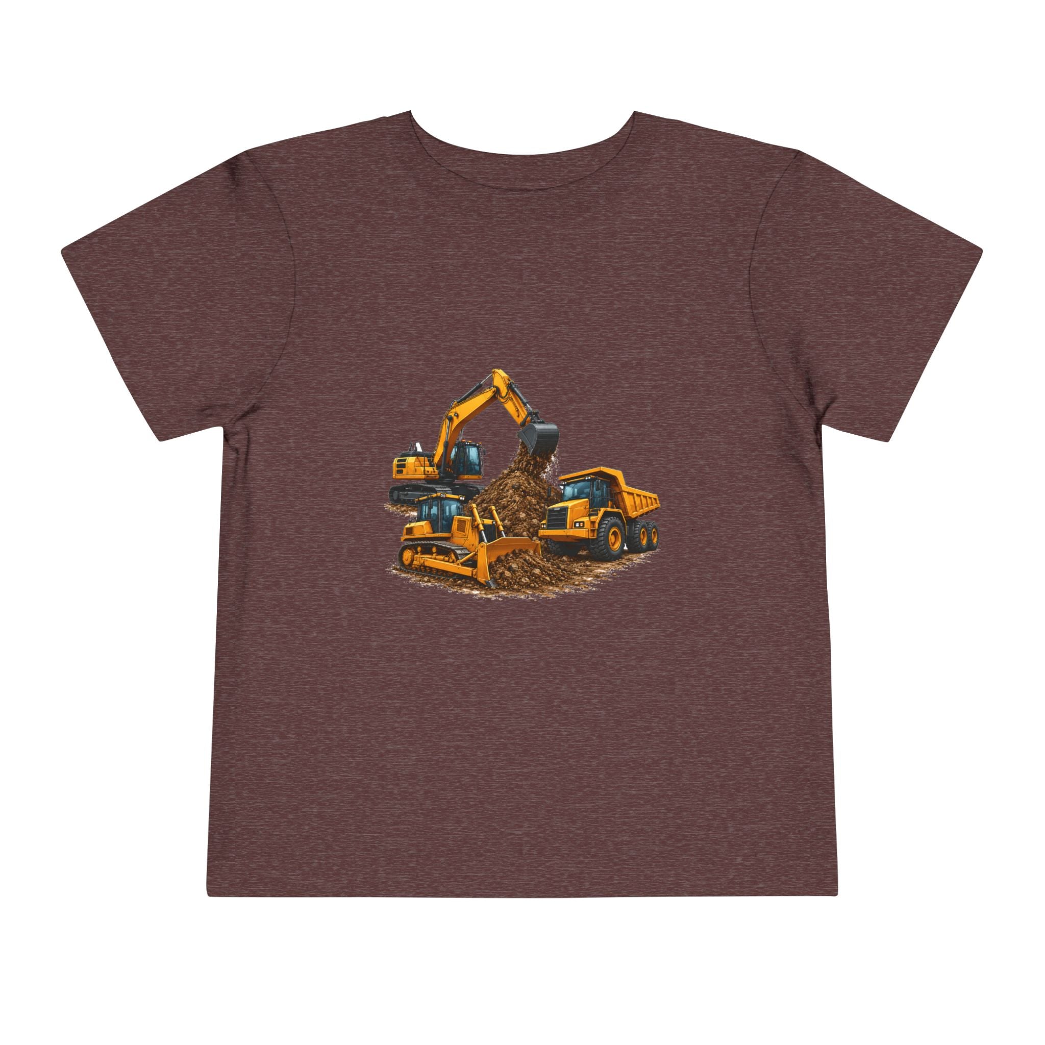 Toddler Tee — Construction Trucks Excavator & Dump Truck Graphic