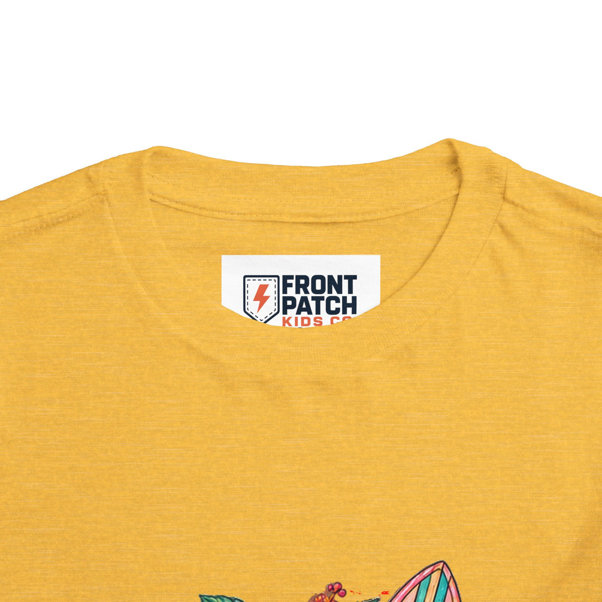 Toddler Tee — "Saltwater Girl" Surf & Hibiscus Beach Graphic