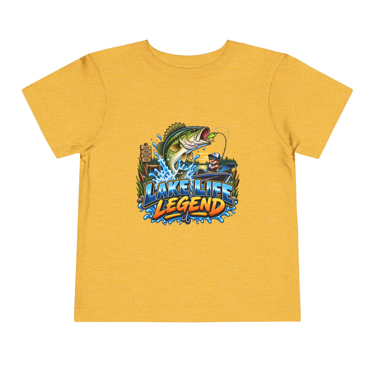 Toddler Tee — "Lake Life Legend" Fishing Graphic for Kids