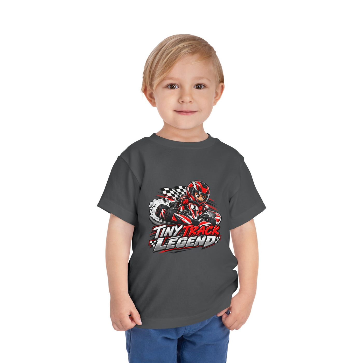 Toddler Tee — "Tiny Track Legend" Racing Car Graphic
