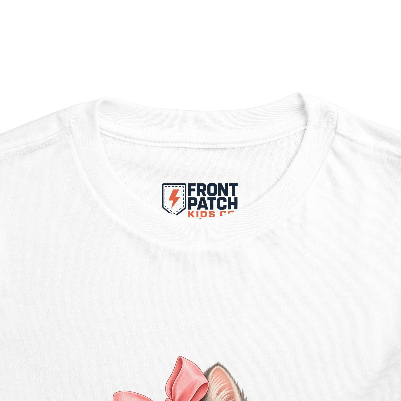 Toddler Tee — "Kitten Club" Cute Floral Bow Cat Shirt