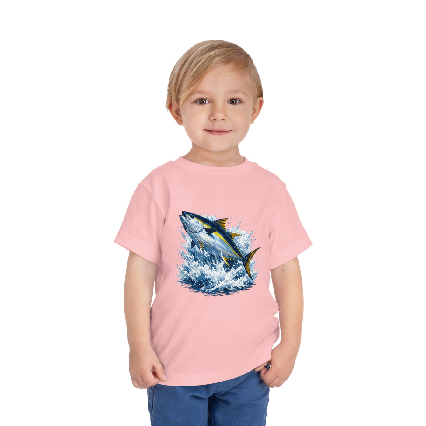 Toddler Tee — Leaping Yellowfin Tuna Splash Graphic