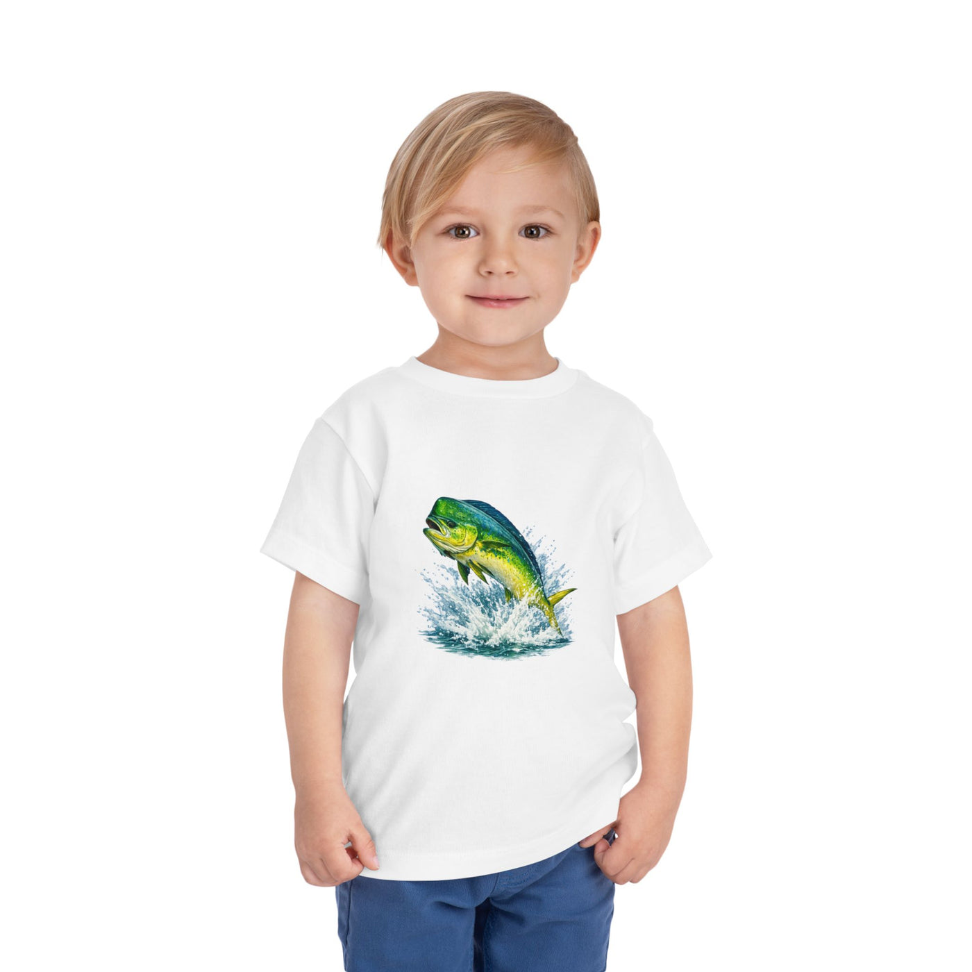 Toddler Tee — Colorful Leaping Mahi Mahi Fish Graphic