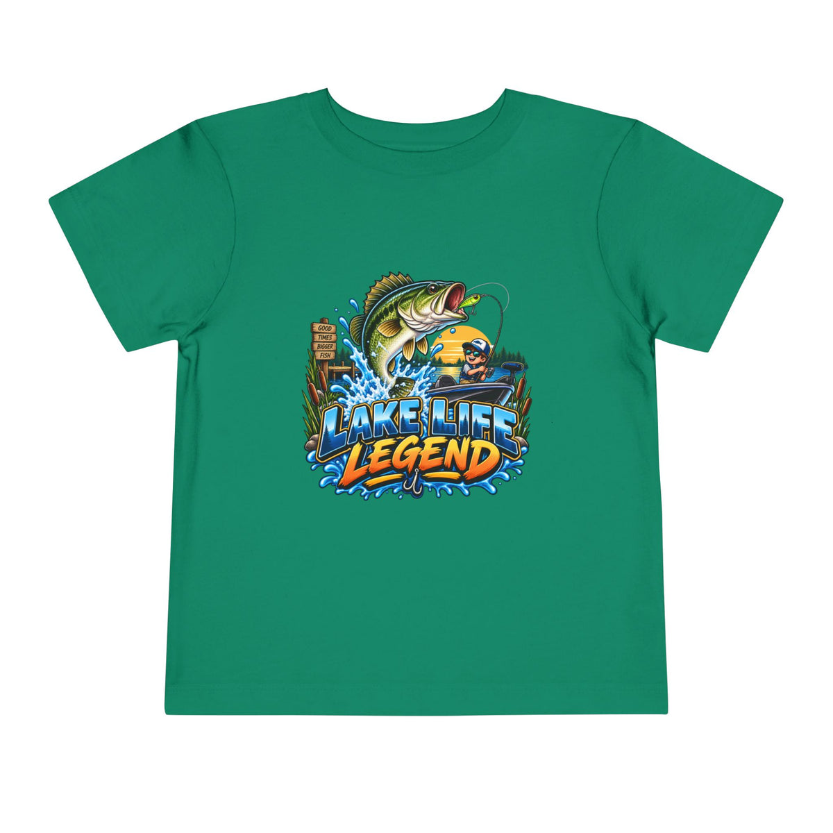 Toddler Tee — "Lake Life Legend" Fishing Graphic for Kids
