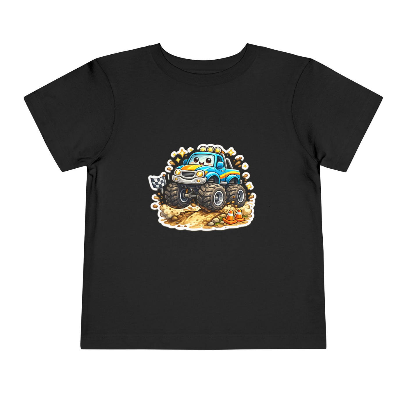 Toddler Monster Truck Tee – Cute Blue Off-Road Car Shirt for Kids