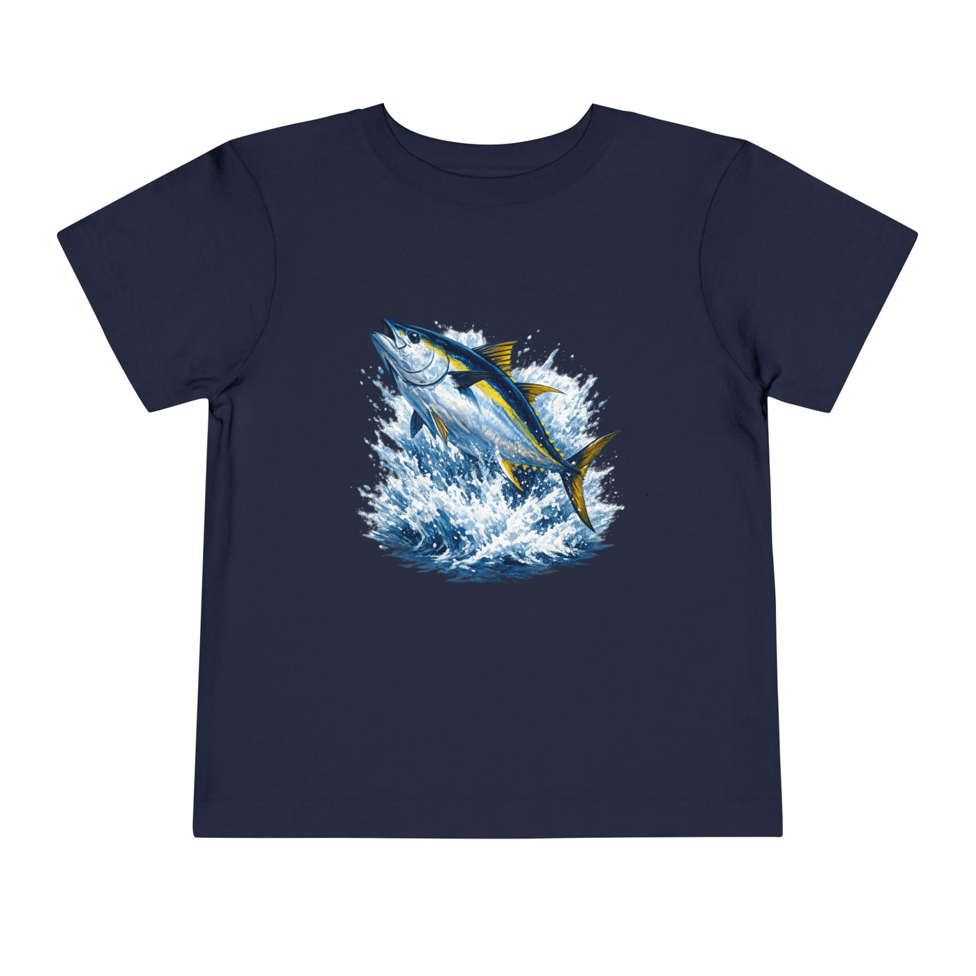 Toddler Tee — Leaping Yellowfin Tuna Splash Graphic