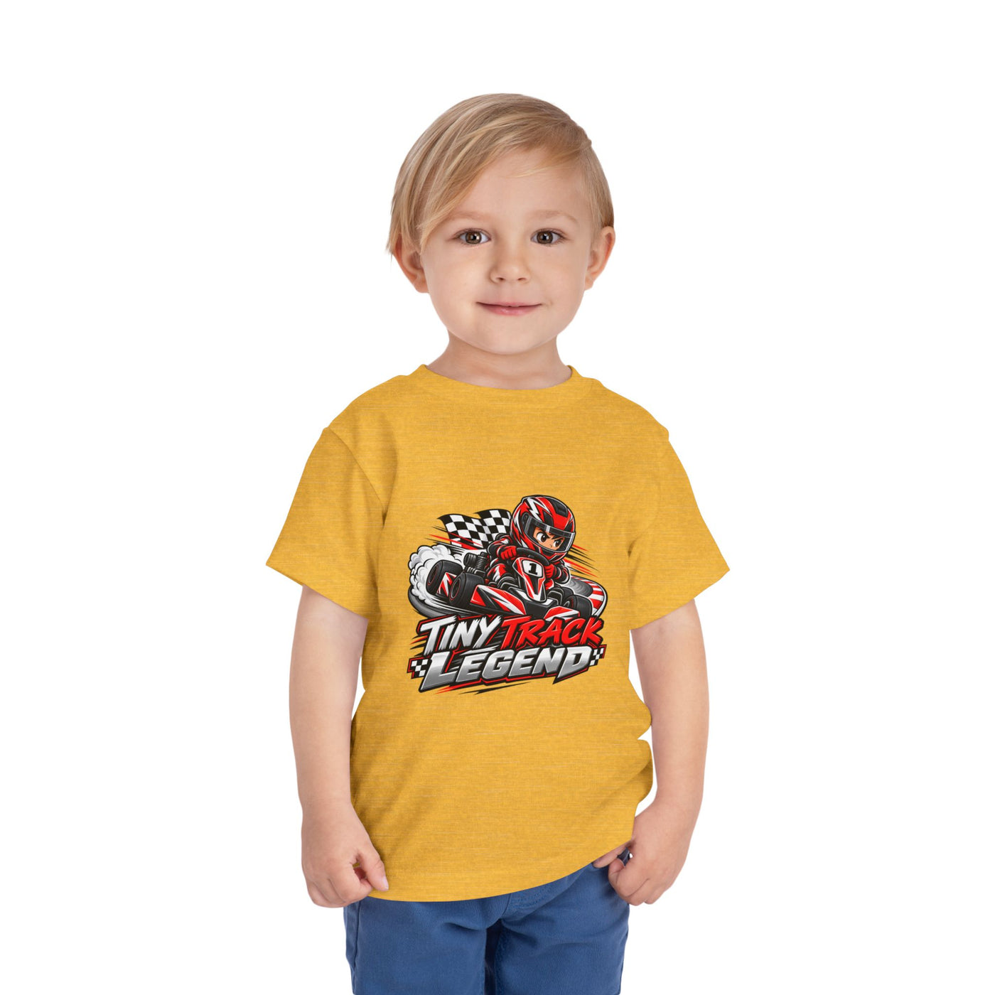 Toddler Tee — "Tiny Track Legend" Racing Car Graphic
