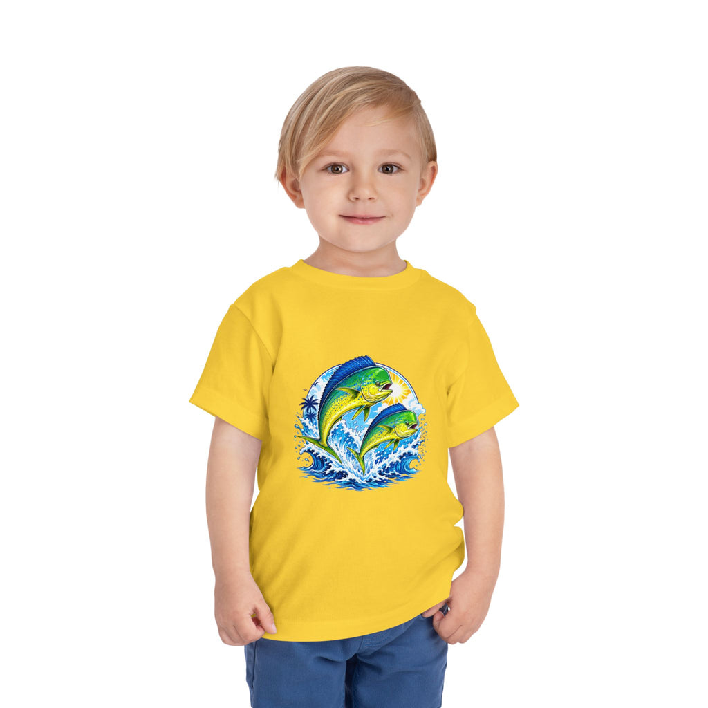 Toddler Tee — Colorful Mahi Mahi Fish Surf Ocean Graphic