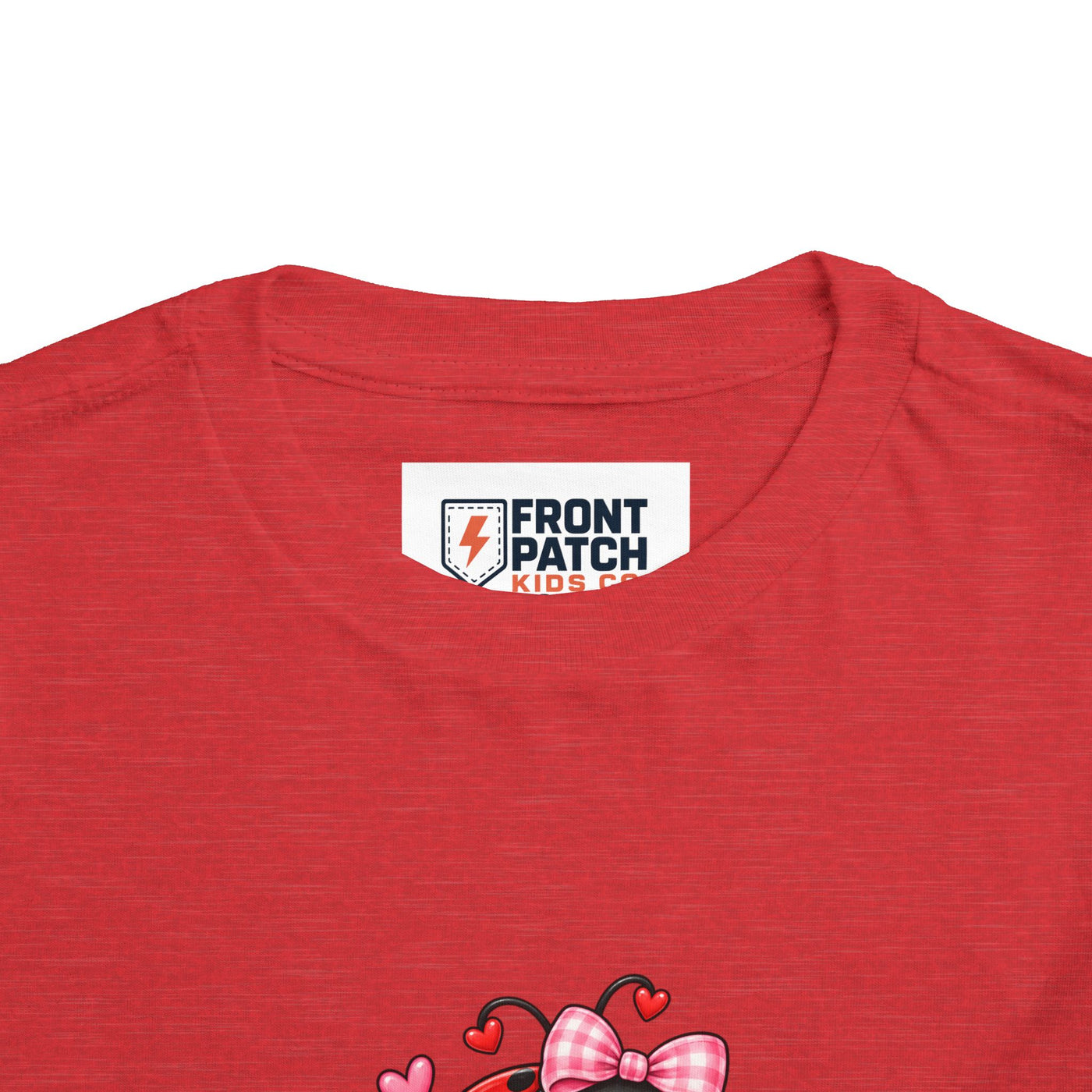 Cute Ladybug Toddler Tee — "Lucky Little Ladybug" Floral Graphic