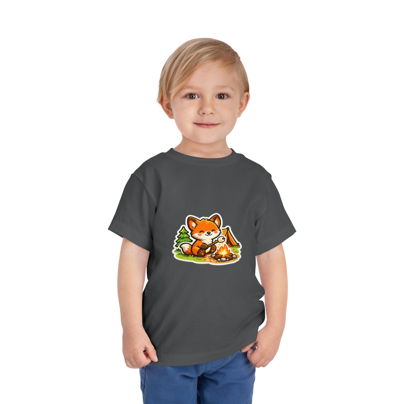Toddler Tee — Cute Fox Camping Graphic Shirt