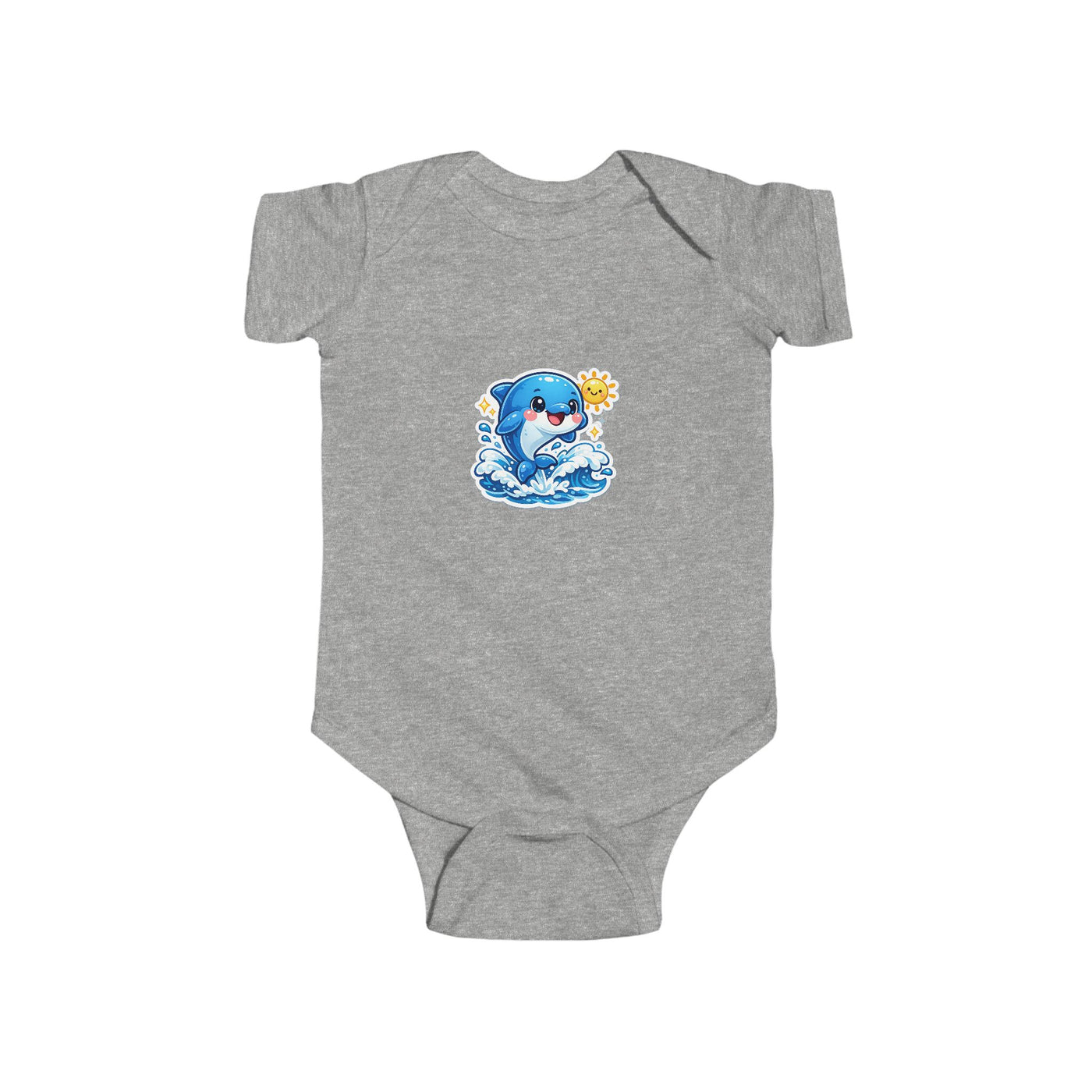 Cute Baby Dolphin Bodysuit – Sunny Ocean Infant Onesie