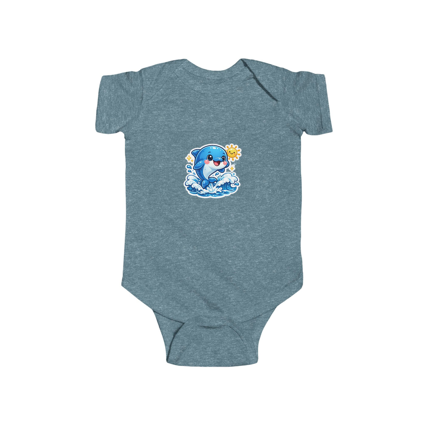 Cute Baby Dolphin Bodysuit – Sunny Ocean Infant Onesie