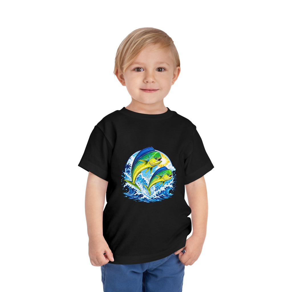 Toddler Tee — Colorful Mahi Mahi Fish Surf Ocean Graphic