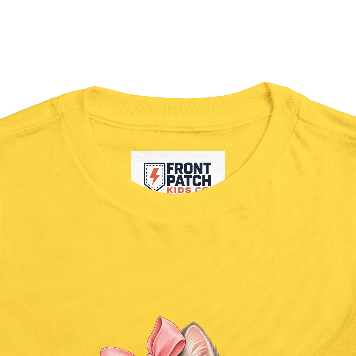 Toddler Tee — "Kitten Club" Cute Floral Bow Cat Shirt