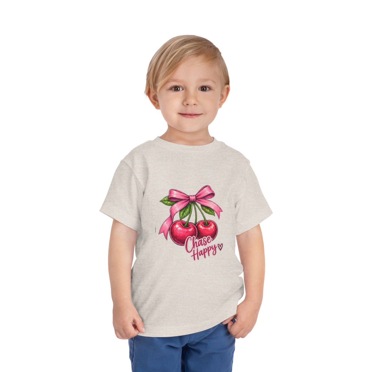 Toddler Tee - "Chase Happy" Cherries Graphic