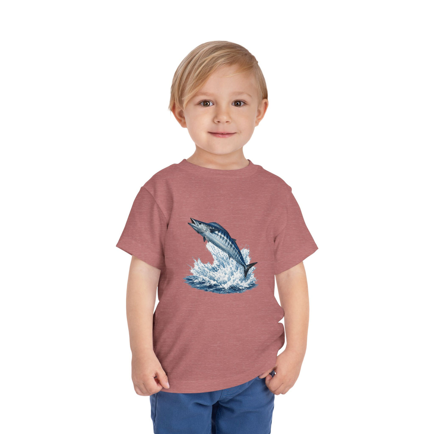 Toddler Tee - Blue Leaping Tuna Fish Graphic