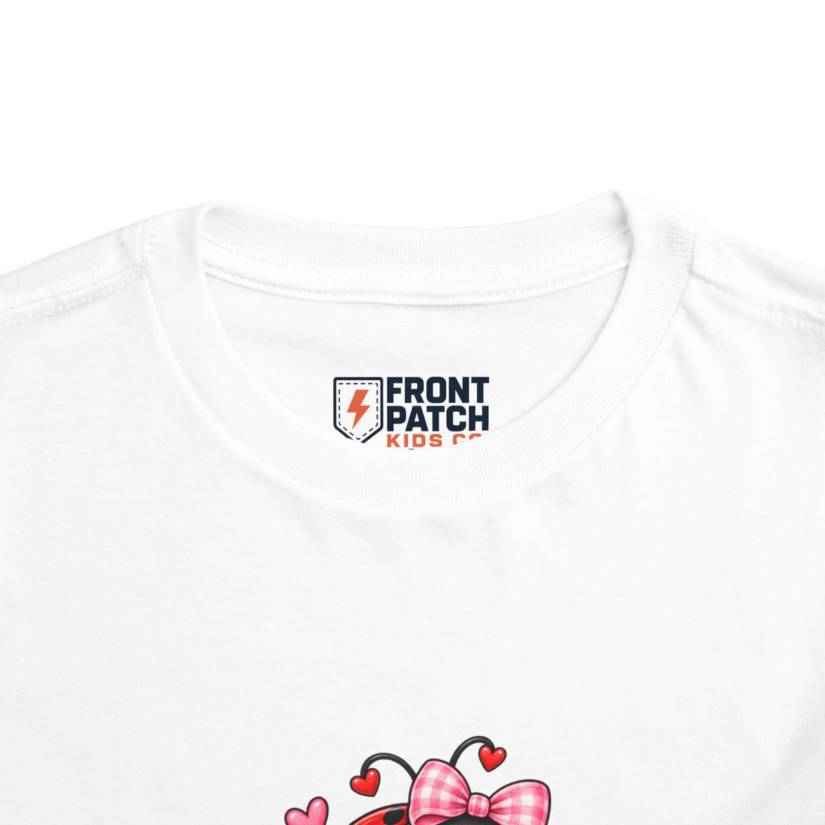 Cute Ladybug Toddler Tee — "Lucky Little Ladybug" Floral Graphic