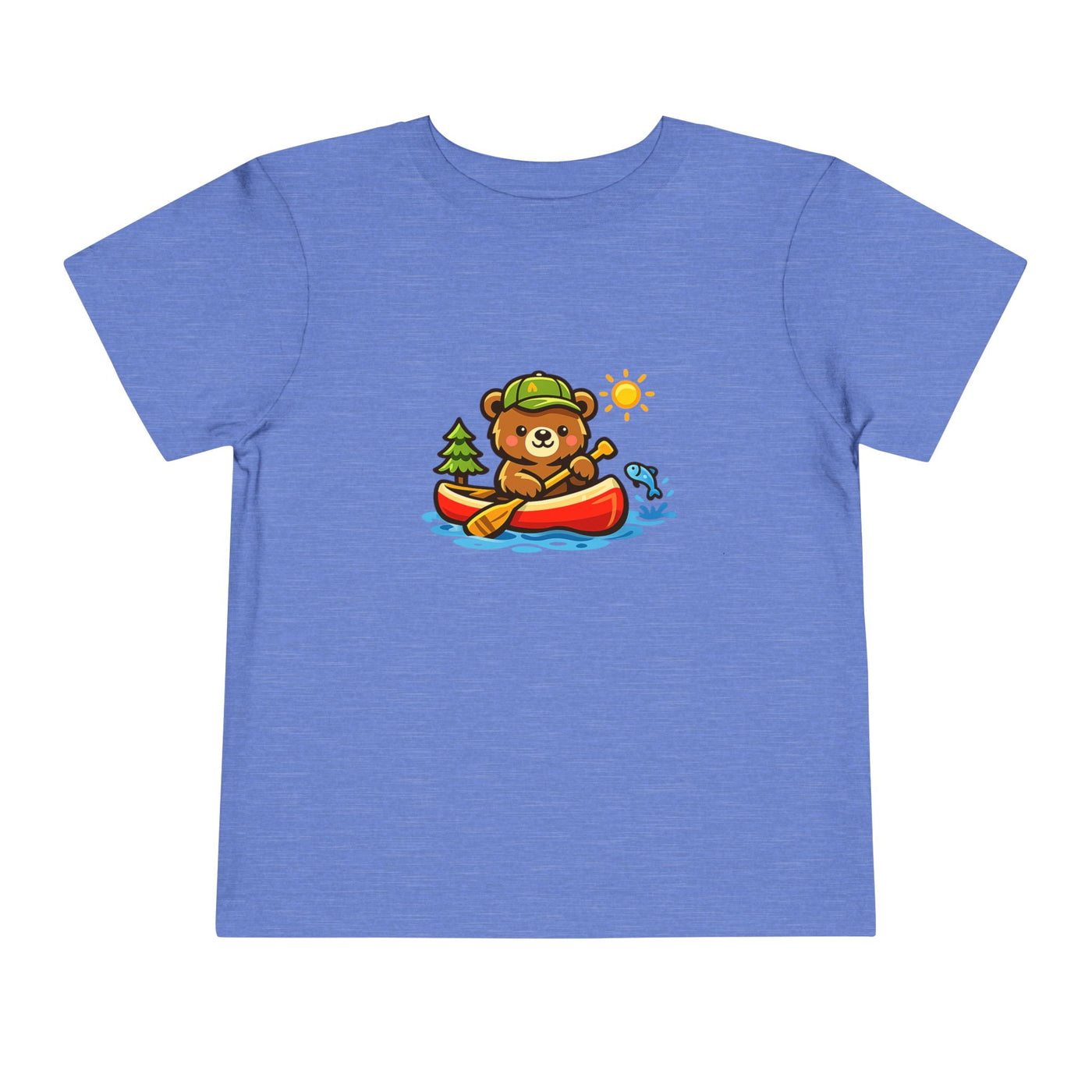 Toddler Tee — Cute Bear Canoeing Graphic Shirt | Kids Outdoor Adventure Top