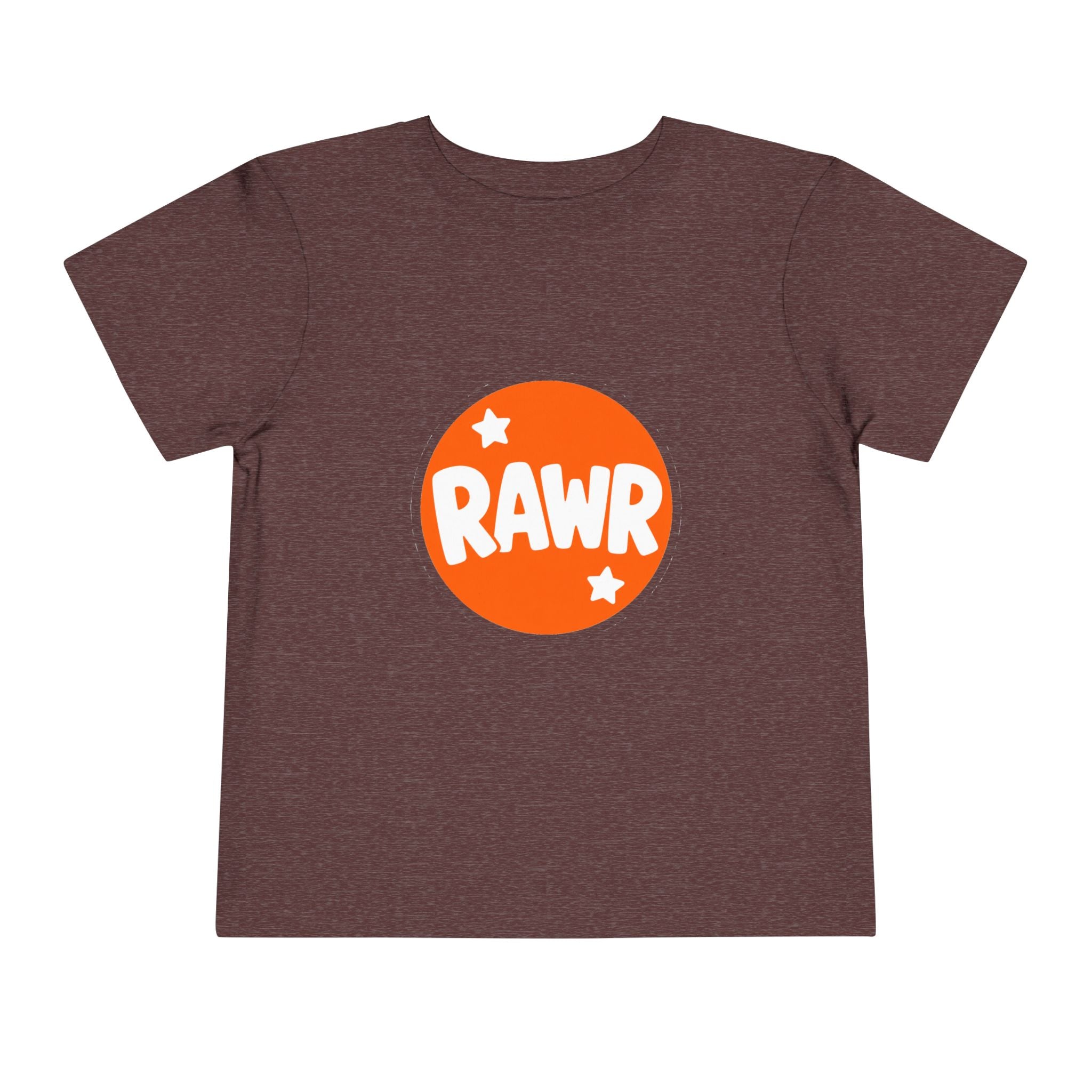 Toddler Tee — "RAWR" Orange Circle Graphic