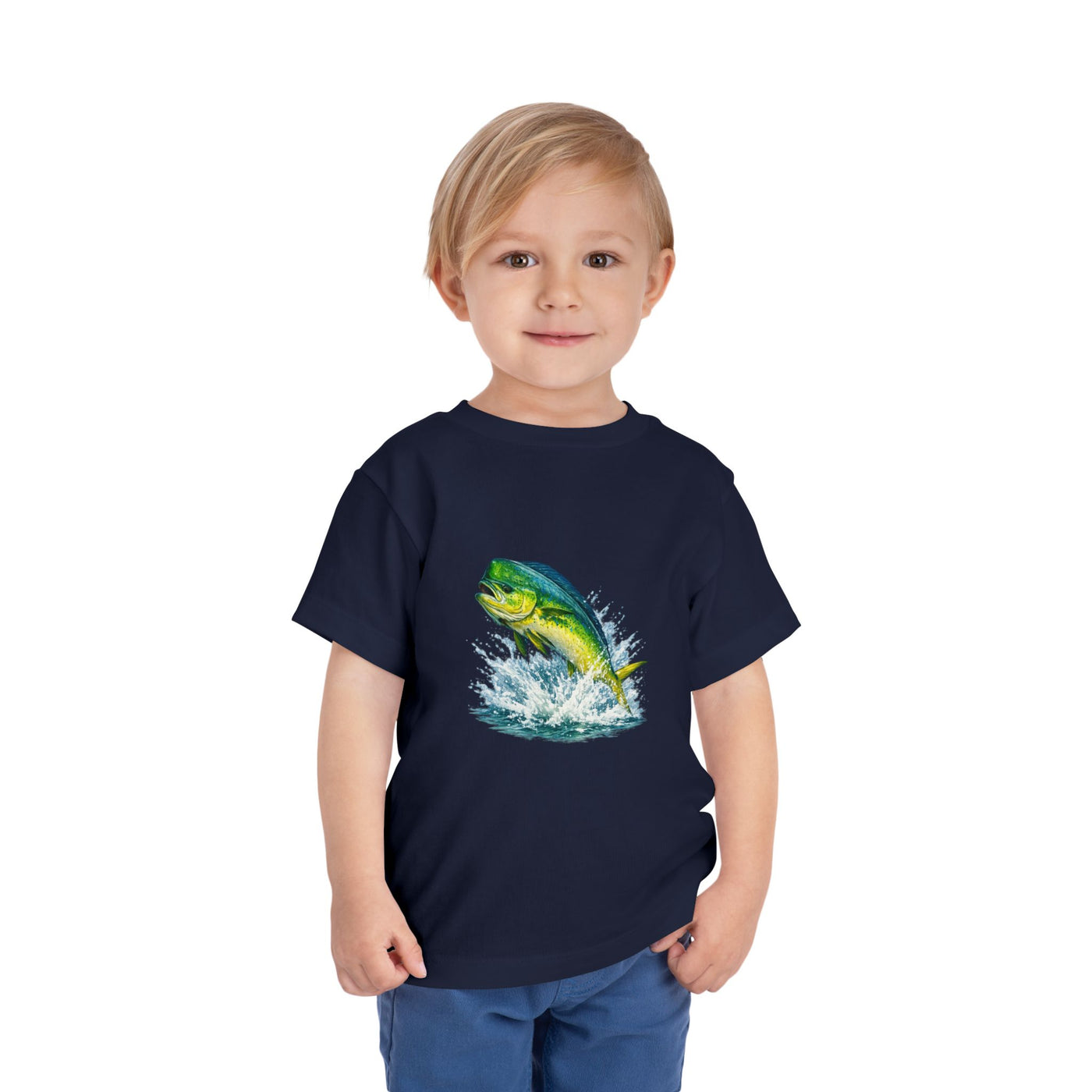 Toddler Tee — Colorful Leaping Mahi Mahi Fish Graphic