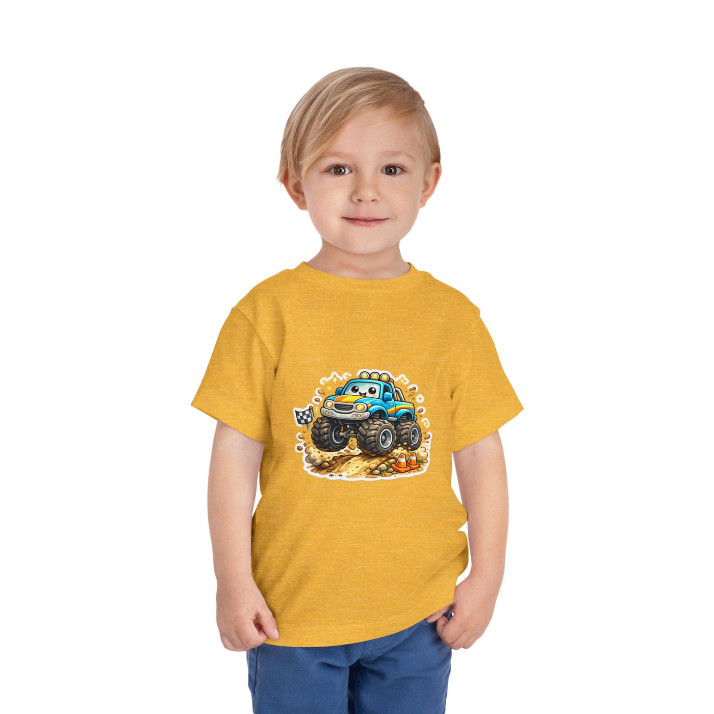 Toddler Monster Truck Tee – Cute Blue Off-Road Car Shirt for Kids