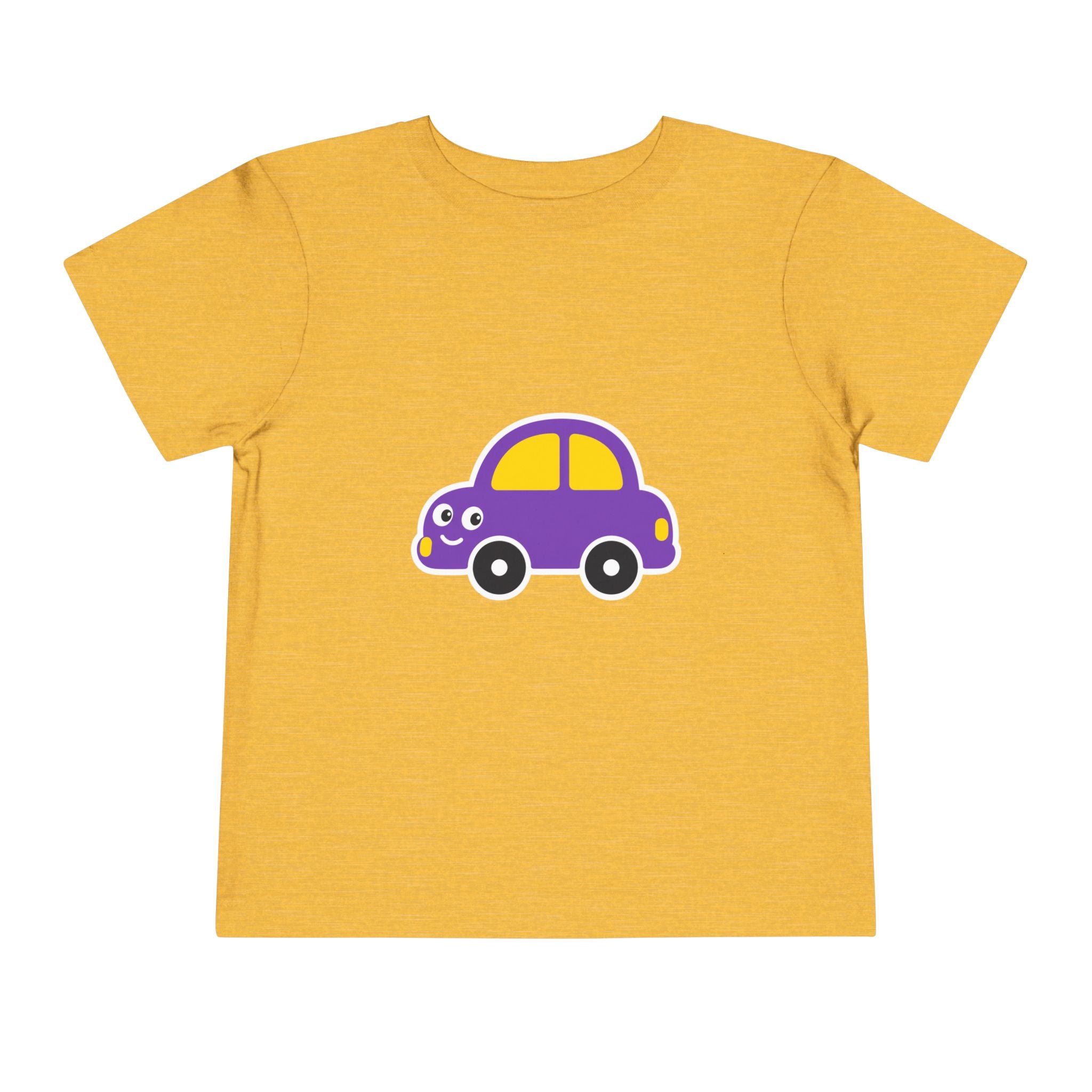 Toddler Tee — Cute Purple Cartoon Car Shirt for Kids