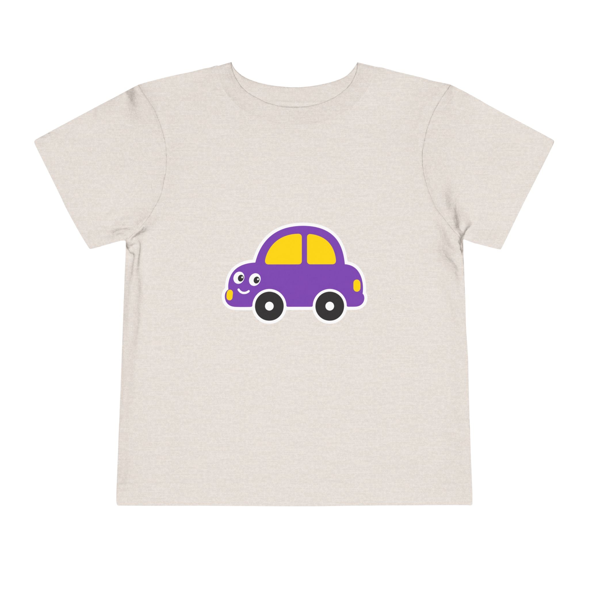 Toddler Tee — Cute Purple Cartoon Car Shirt for Kids