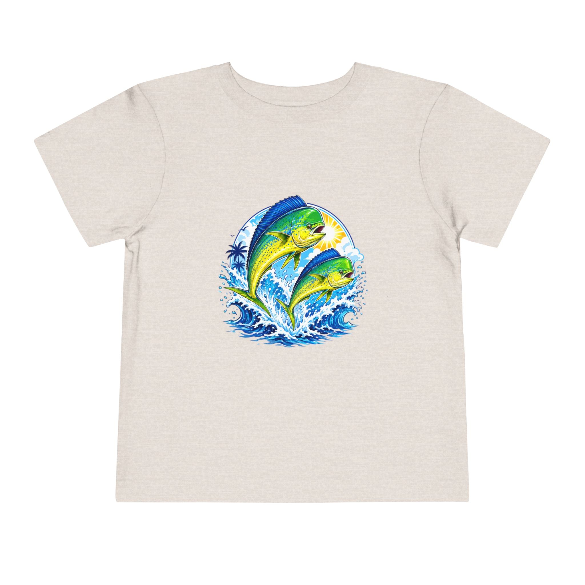 Toddler Tee — Colorful Mahi Mahi Fish Surf Ocean Graphic